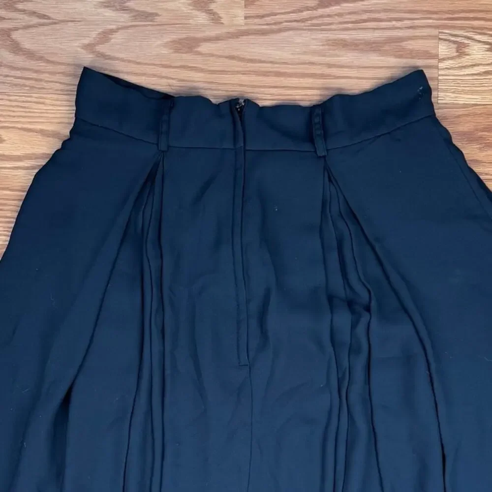 H&M Black Midi Bubble Hem Skirt Womens Sz 10